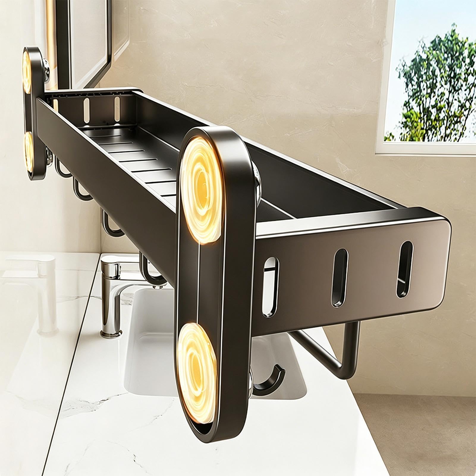 Mensola Doccia A Portaoggetti da Bagno per Articoli da Toilette | Supporto Contenitore per Doccia per Shampoo Balsamo Bagnoschiuma Bagno Casa Appartamento Casa Colonica Dormitorio