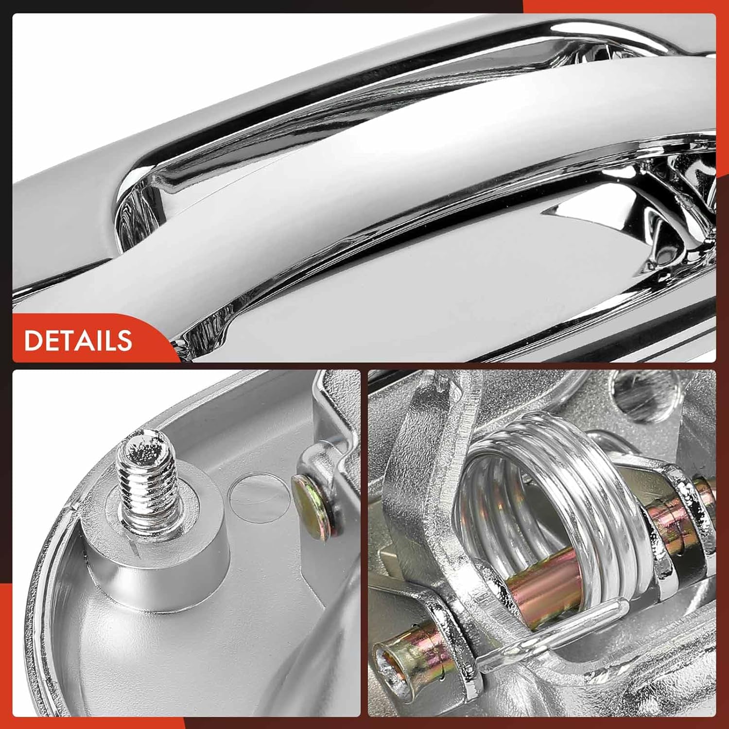 A-Premium - 4Pcs Chrome Exterior Door Handles - Compatible with Chevy Silverado 1500 2500 3500, Tahoe, Suburban, Avalanche & GMC Sierra, Yukon & Cadillac - 2000-2007 - Front & Rear Driver & Passenger