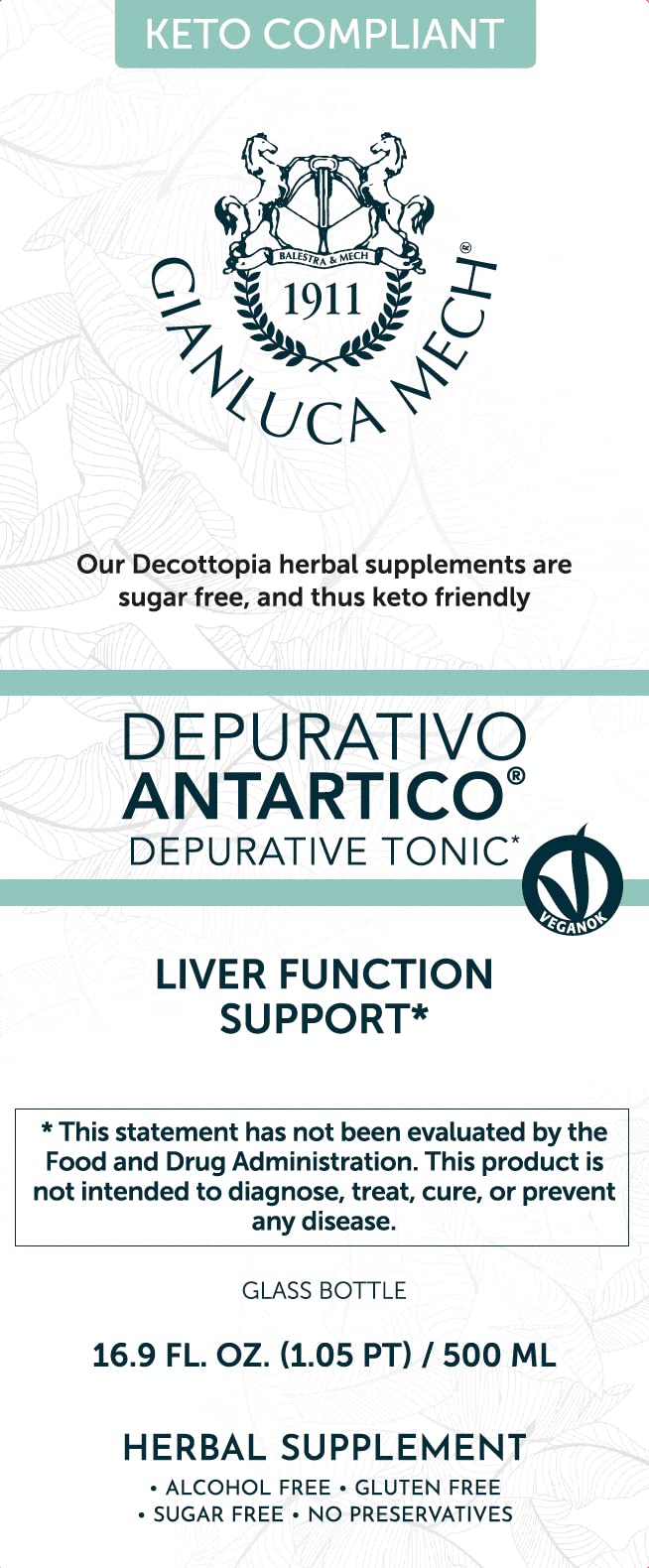 Gianluca Mech - Depurative Antartico Tonic, Keto Compliant, with Purifying Function of The Body - 500 ml Format