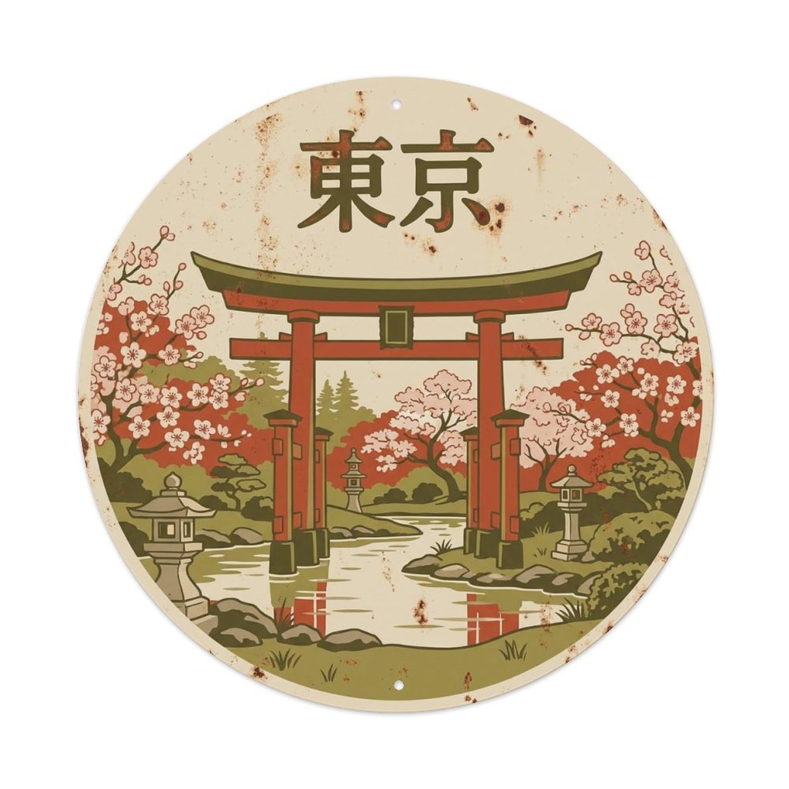 Tokyo Japan Historic City Retro Urban Heritage Metal Tin Sign
