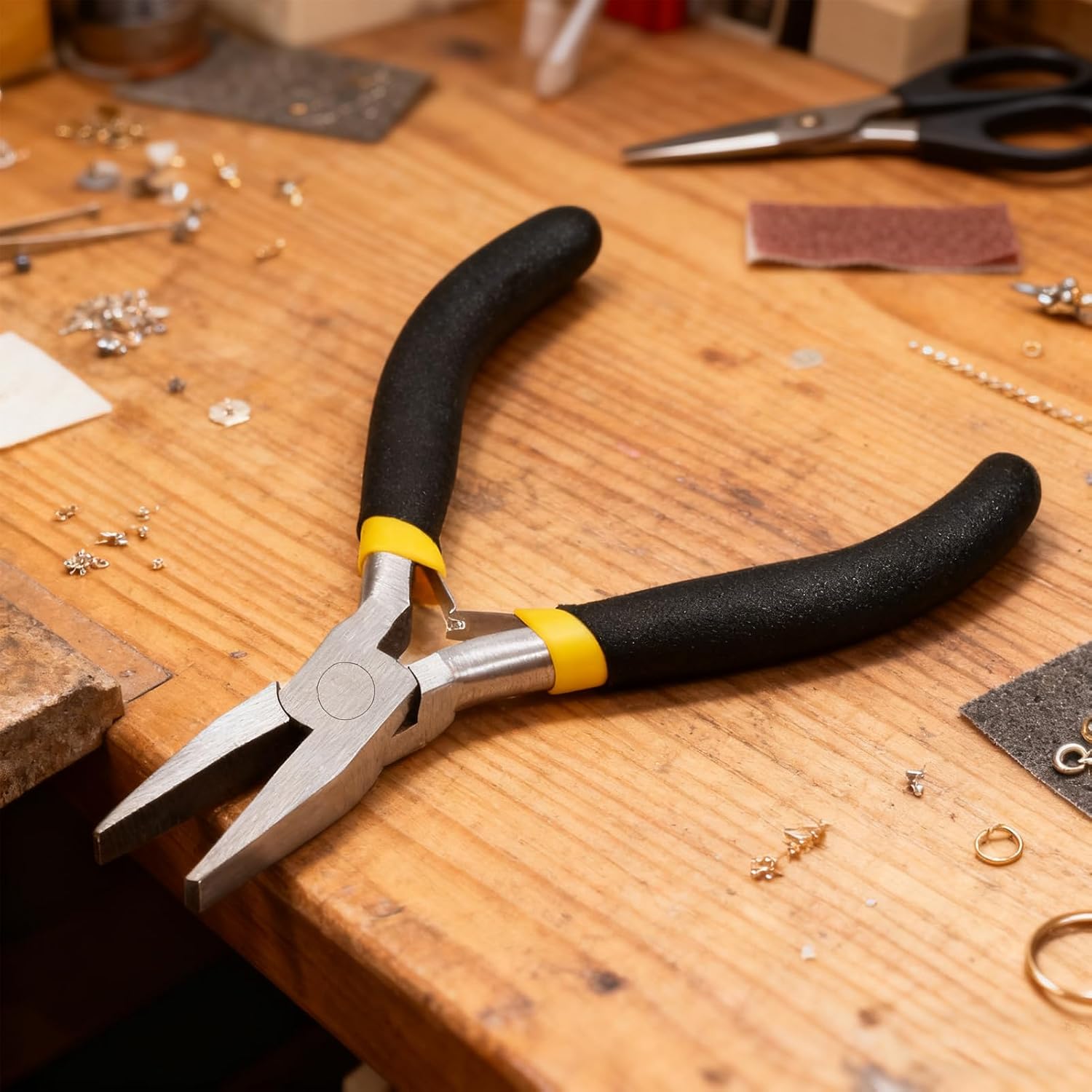 Flat Nose Pliers For Jewelry Making 5 Inch Mini Beading Pliers With Smooth Jaw Precision Handcraft Diy Hand Tool