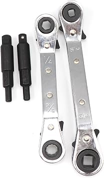 cSeao SAE Box End Reversible Ratcheting Wrenches Set, 3/16 1/4 5/16 Ratchet Box Wrench Set, Repair Wrench Set,Socket Spanner Tool