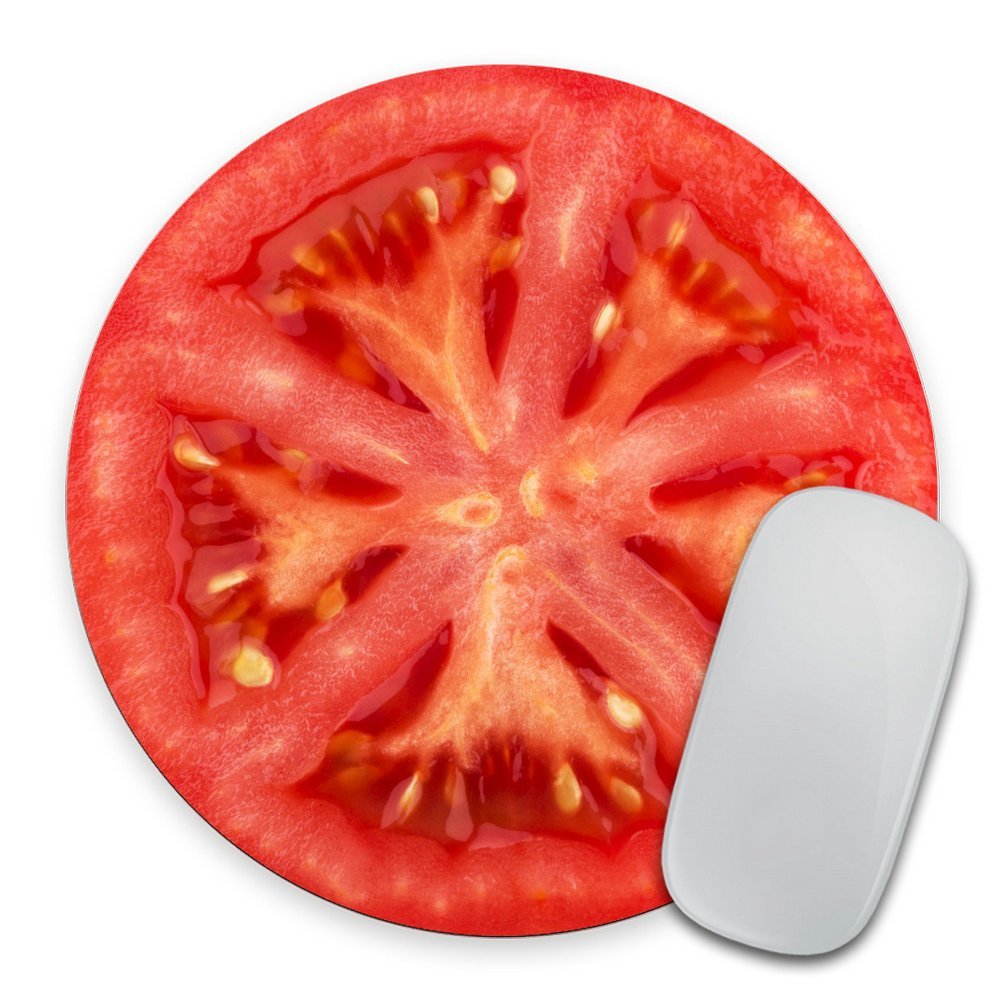 Tomato Slice Mousepad, Tropical Mouse Pad, Fruit Mousepad, Vegan Mouse Pad, Funny Present, Food Mousepad