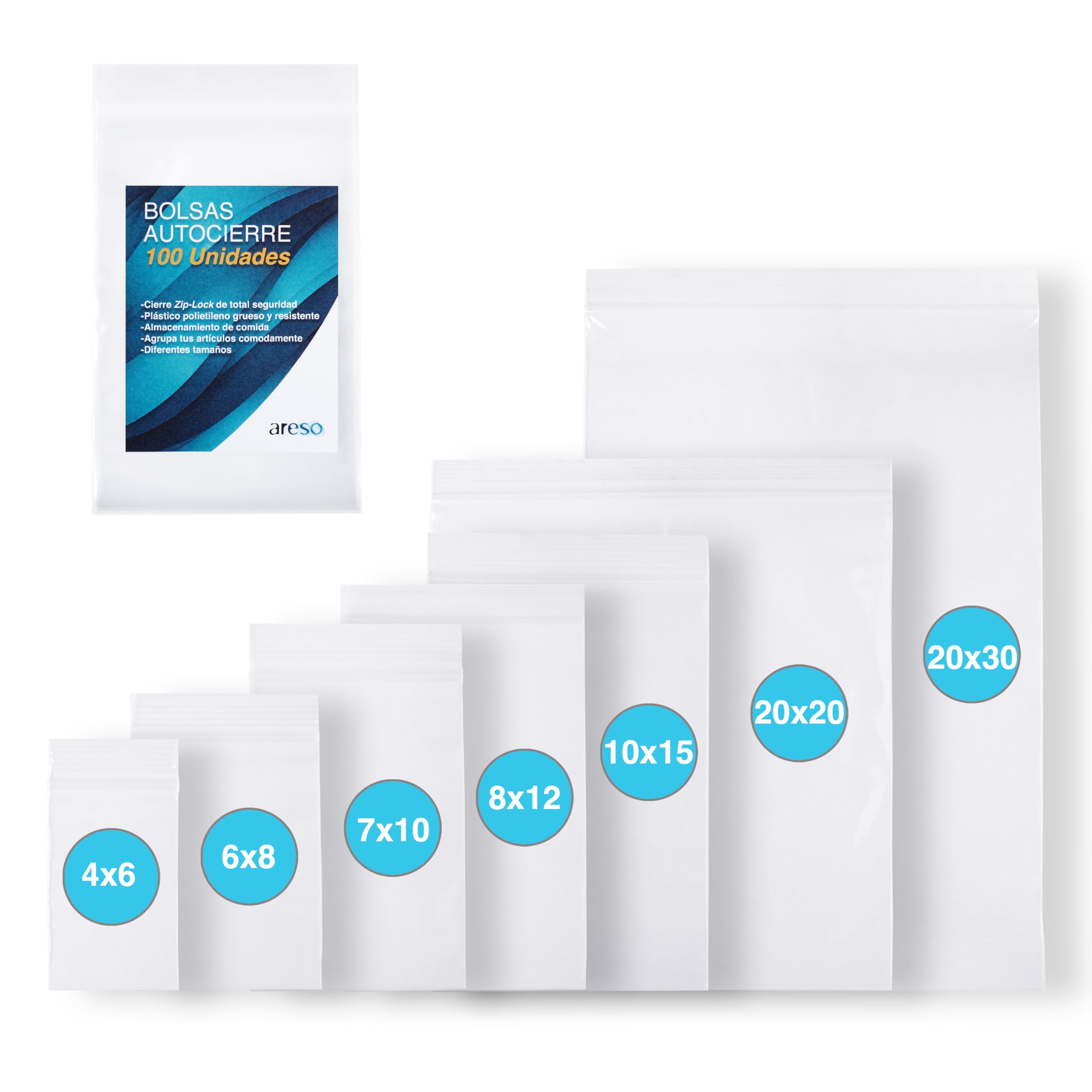 100 Pezzi Sacchetti Di Plastica Trasparenti Impugnatura Buccia E - Foto 6