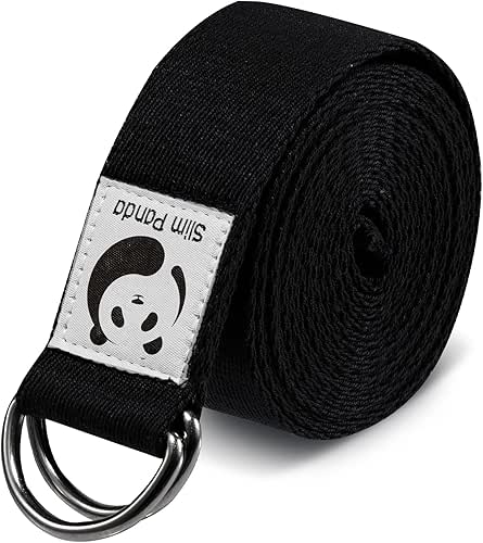 Slim Panda Yoga Strap for Stretching,Cotton Yoga Strap with Adjustable