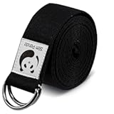Slim Panda Yoga Strap for Stretching&comma;Cotton Yoga Strap with Adjustable D-Ring Buckle&comma;Non-Elastic Yoga Belt for Pilates&comma;Gym Workouts&comma;Physical Therapy&comma;Improve Flexibility