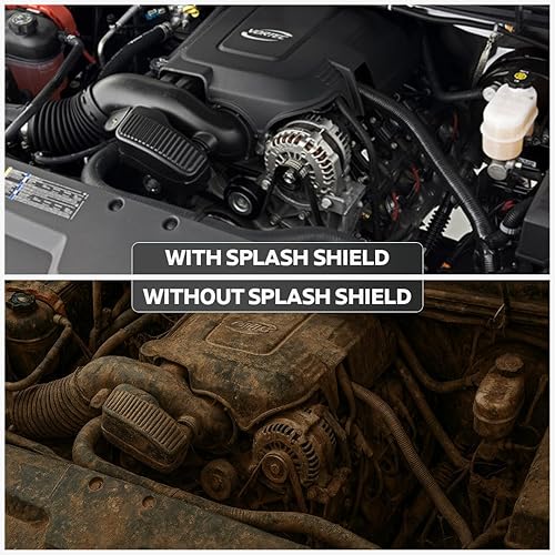 Miniatura 5 de FITRITE AUTO PARTS Protector contra salpicaduras de motor para Chevrolet Silverado 1500/GMC Sierra 1500 2007-2013, debajo de la cubierta, protector