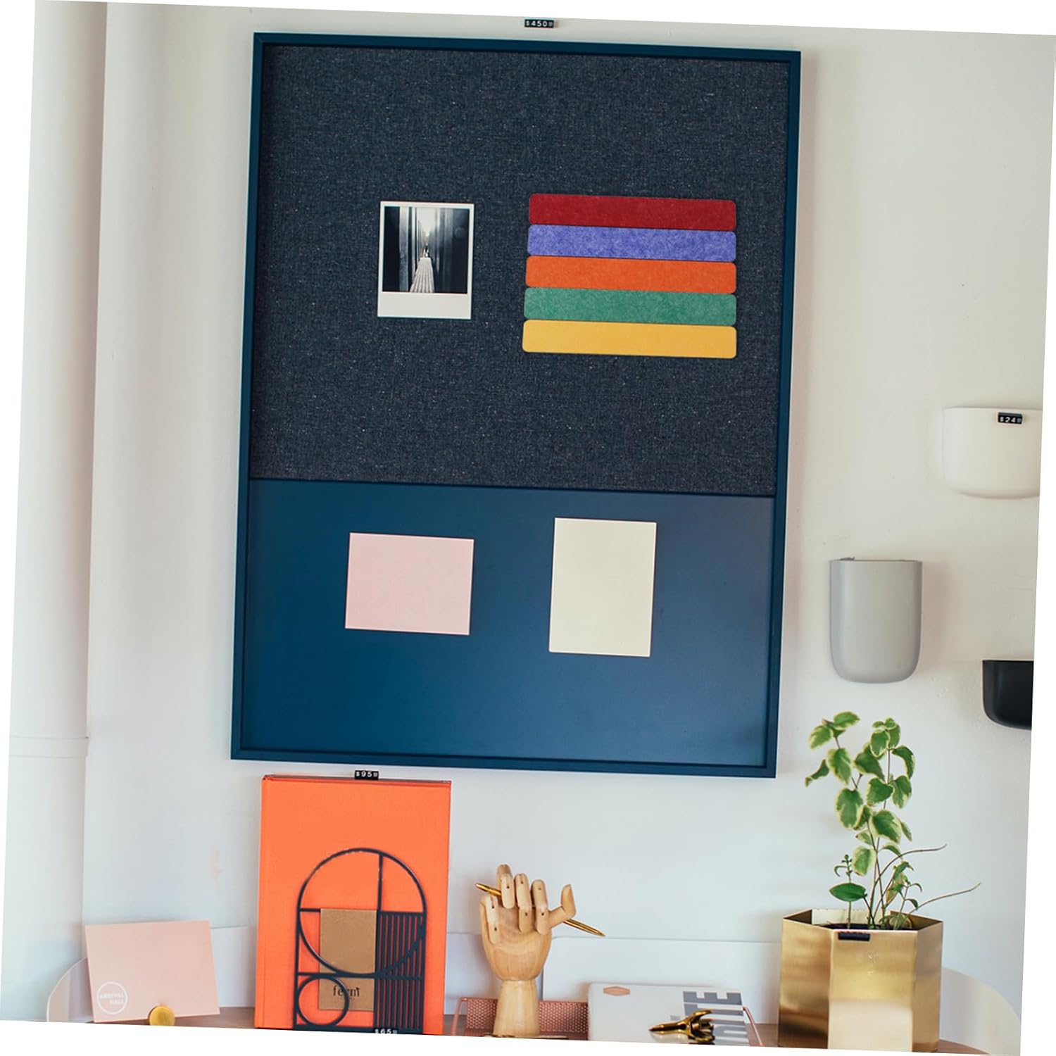 Gadpiparty 5Pcs Self Adhesive Decorative Felt Wall Stickers for Bulletin Board Notice Board Strips Easy to Use Classroom Home Decoration Wall Memo Display