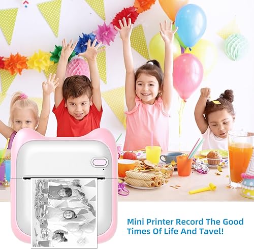 Miniatura 5 de Mini impresora térmica adhesiva, impresora de bolsillo sin tinta Bluetooth compatible con iOS y Android, impresora de recibos portátil para notas