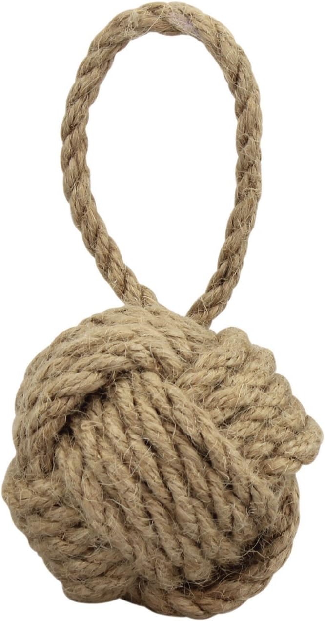 Natural Nautical Rope Knot Decorative Filler, Coastal Wall Decor Accent Piece, Fill for Vases, Bowls, Glass Cylinders, and Trays (Small)