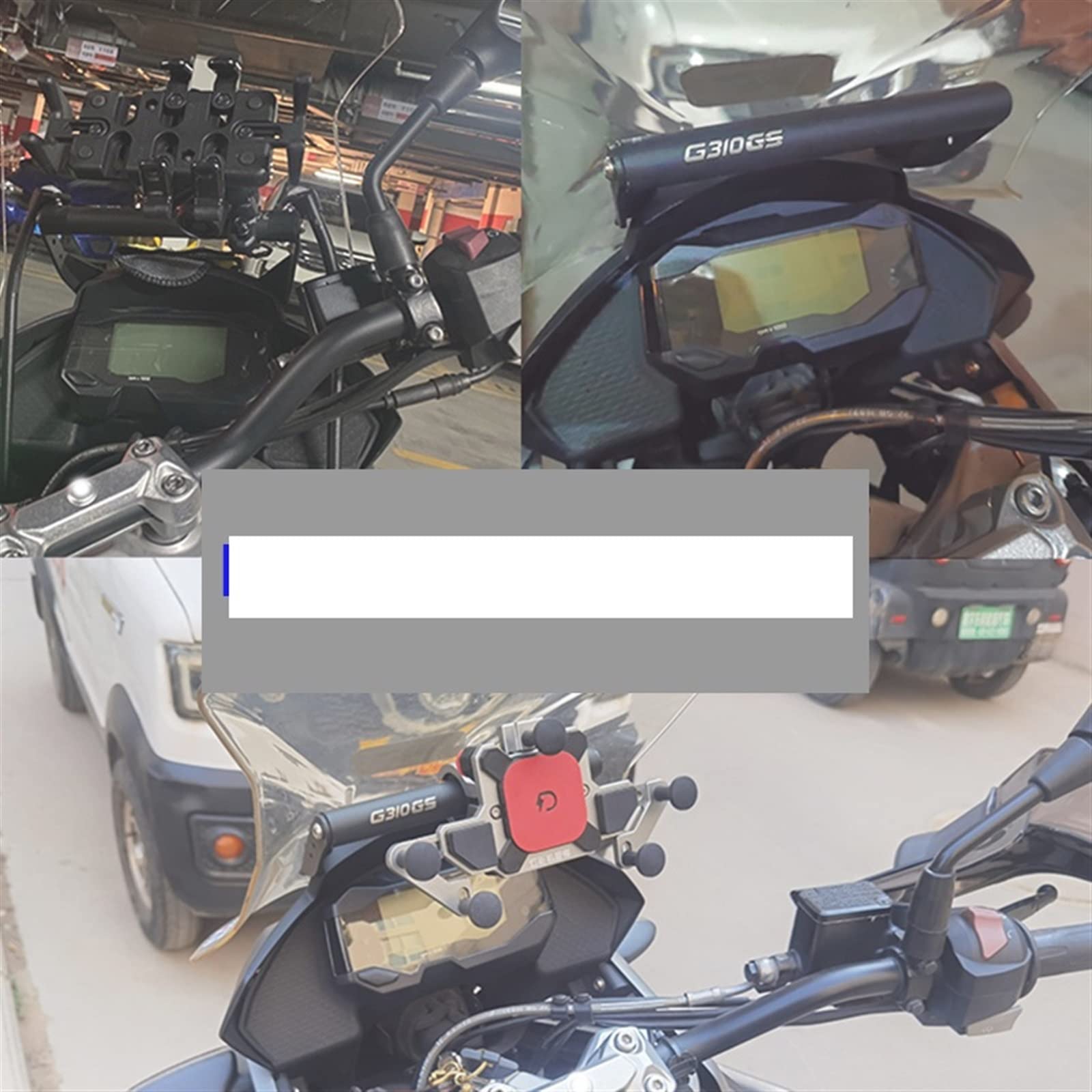 Compatible con BMW para G310GS 2017 2018 2019 Motocicleta 22MM Soporte De Placa De Navegación GPS Soporte De Teléfono Soporte De Parabrisas Soportes De GPS Soporte GPS teléfono