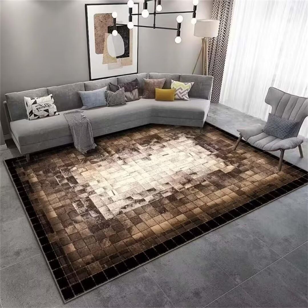 Tapis chambre garcon noir 200X290 cm carré pour bébé
