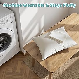 LOFE Organic Pillow with Pillowcase - 20x26 Youth Pillow with 100% Organic Cotton Shell, Adjustable Loft Organic Standard Plilow, Machine Washable, Soft, Perfect for Youth&Adults