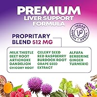 Vista 7 de Fórmula suave de desintoxicación y reparación de limpieza hepática - Suplemento avanzado de apoyo hepático con cardo mariano de silimarina, raíz
