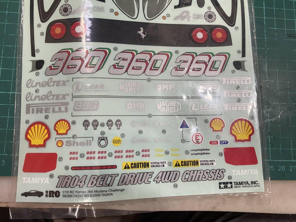 Amazon.co.jp: TAMIYA 1/10 Ferrari 360 Modena Challenge Sticker Set
