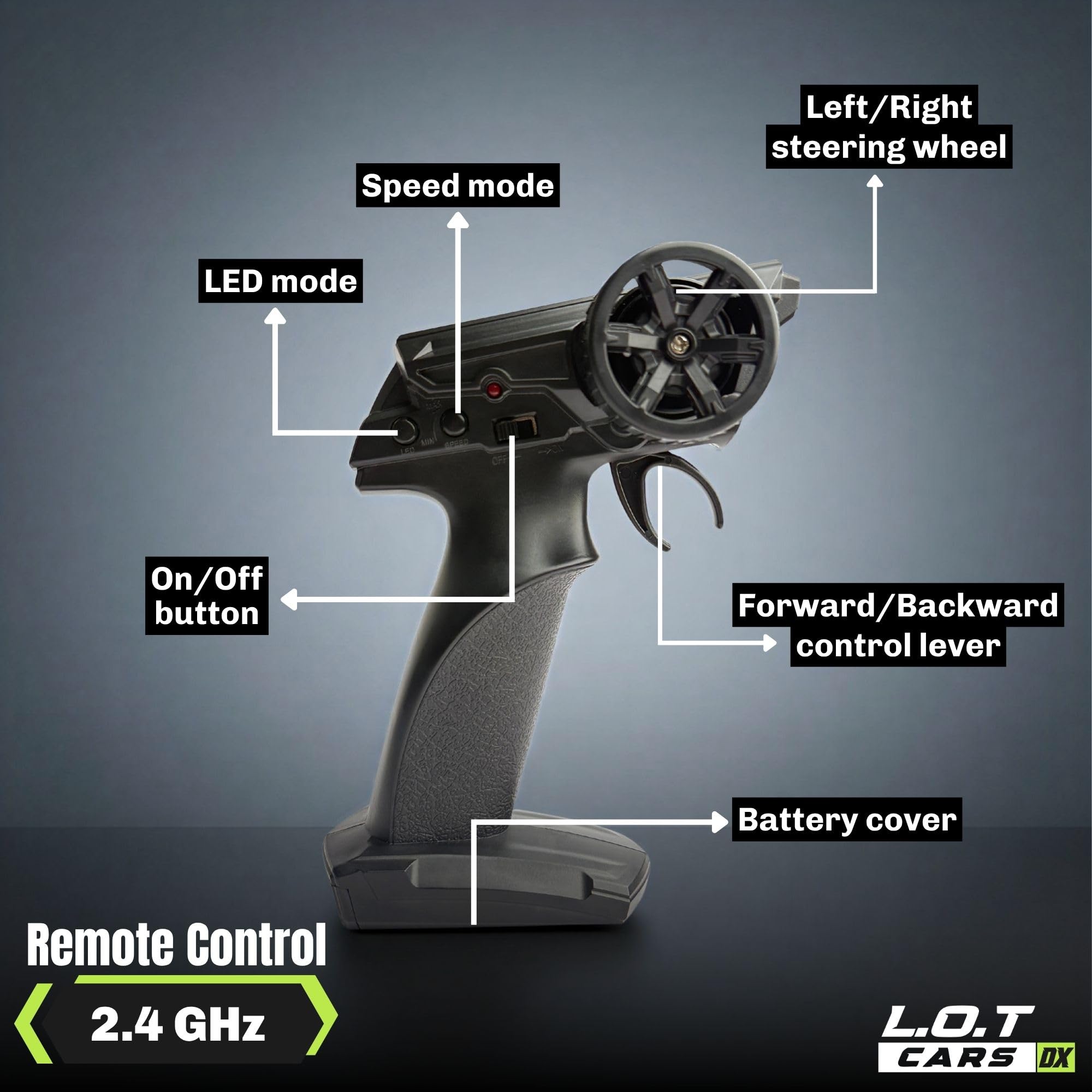 L.O.T Toys Ghost RC Car - 20kmh Drift Car -4
