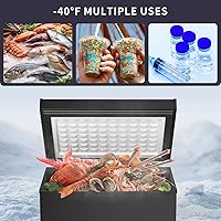 Vista 2 de Northair Chest Freezer Low temperature quick freeze 14℉ to -40℉ Compact Freezer - 2 Removable Baskets (Black, 1.8 Cubic Feet)