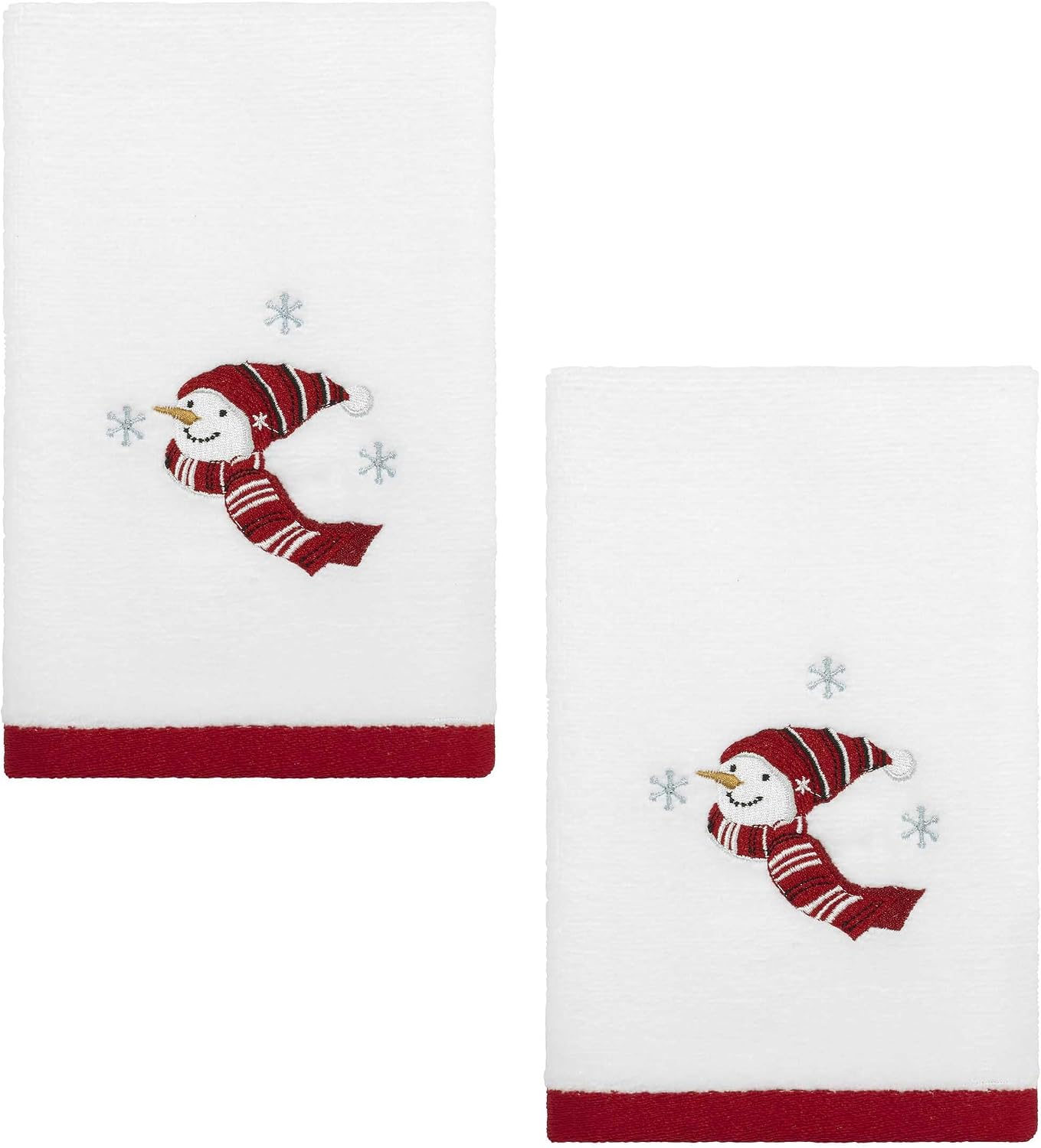 Avanti Linens - Bath Towels, Soft & Absorbent Cotton Velour, Christmas Bathroom Essentials, Set of 2 (Holiday Cheer)