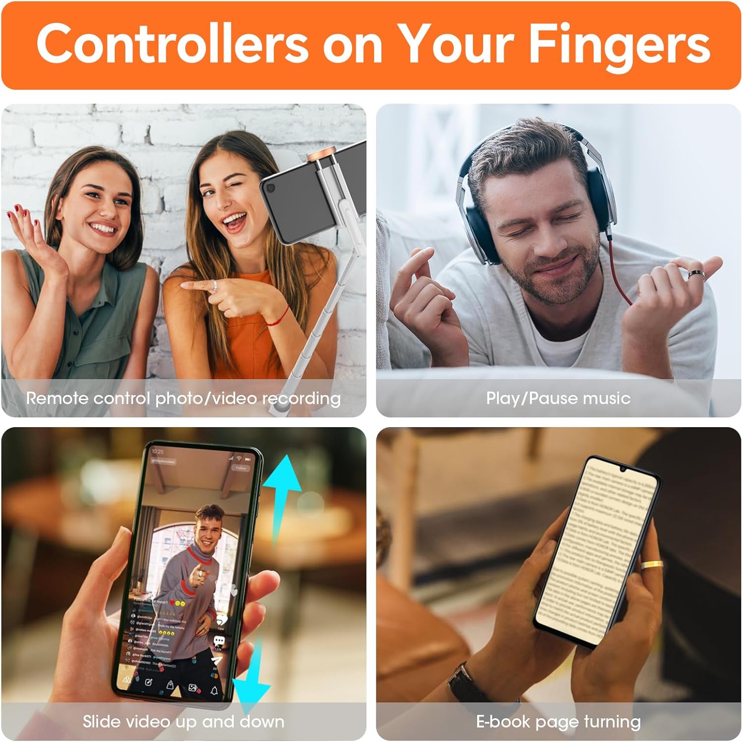 Smart Ring for Men and Women with Charging Case, Lifetime Free App Subscription, Ultra-Light and Thin Fitness Tracker, 24/7 Tracking of Activity, Health, Sleep, and Blood Oxygen