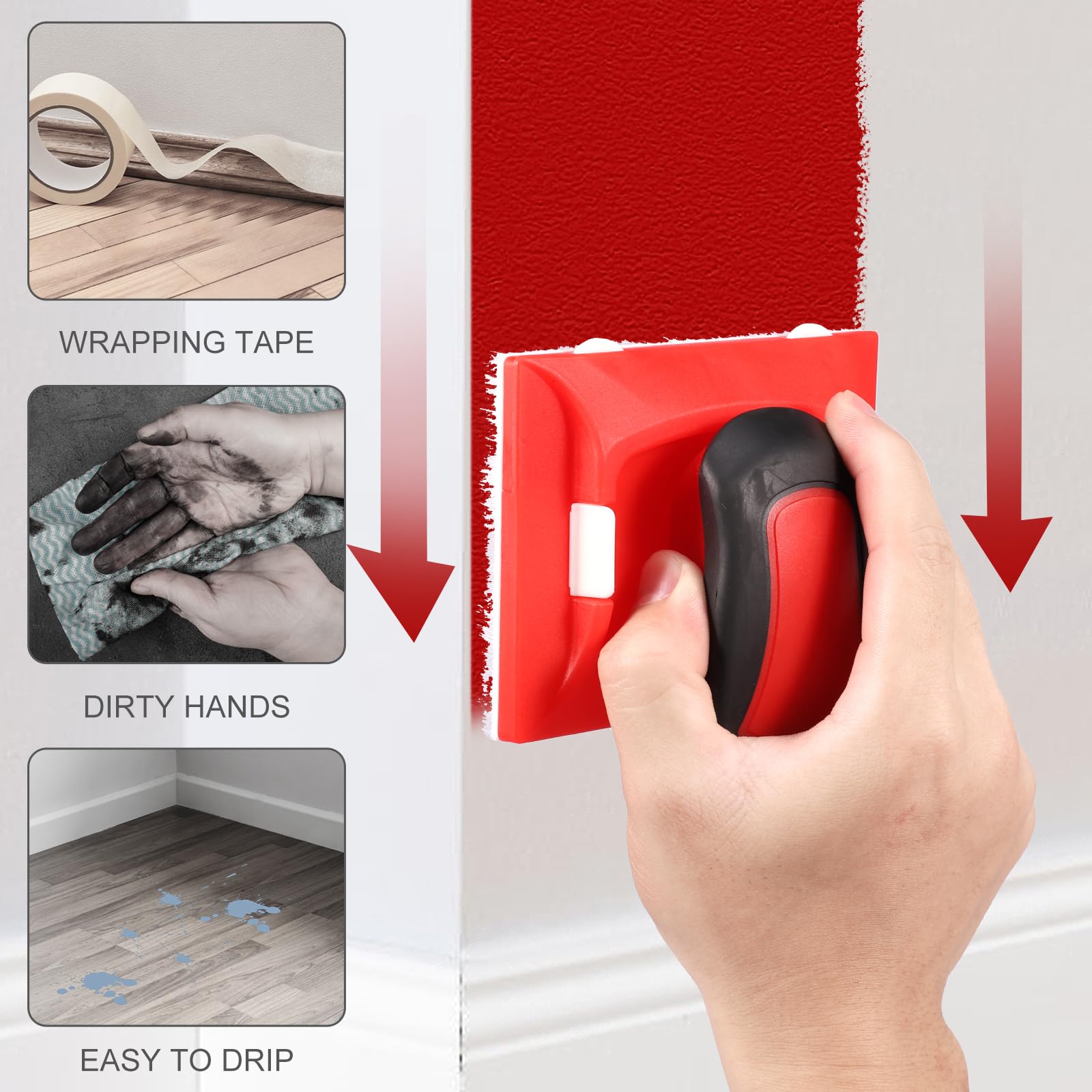 Muur Edge Painter - Precision Randverf Tool Voor Plinten, Plafonds En Ramen
