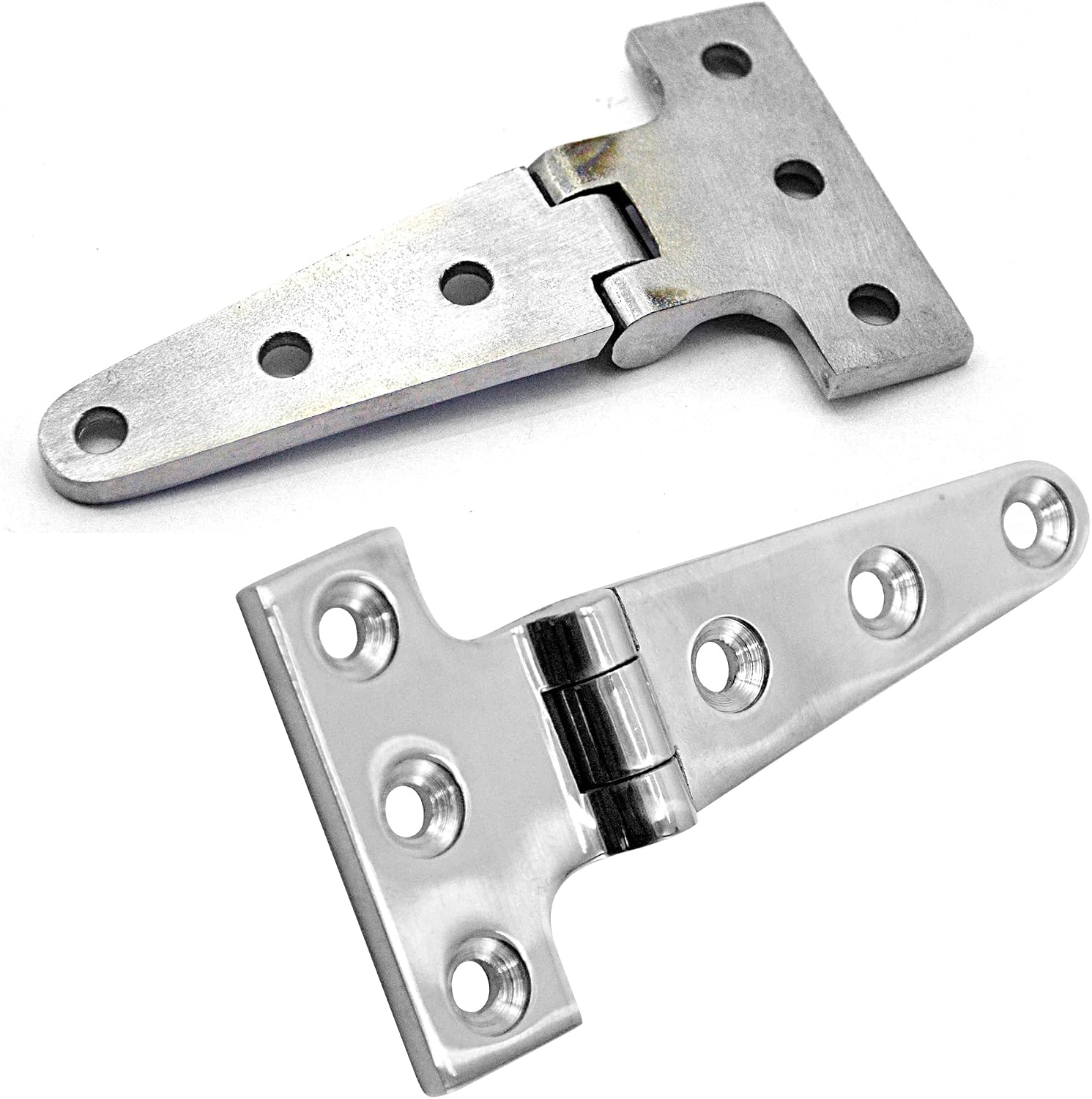 2 Pack T Hinge Boat Strap Hinge with Screws 4'' x 2"