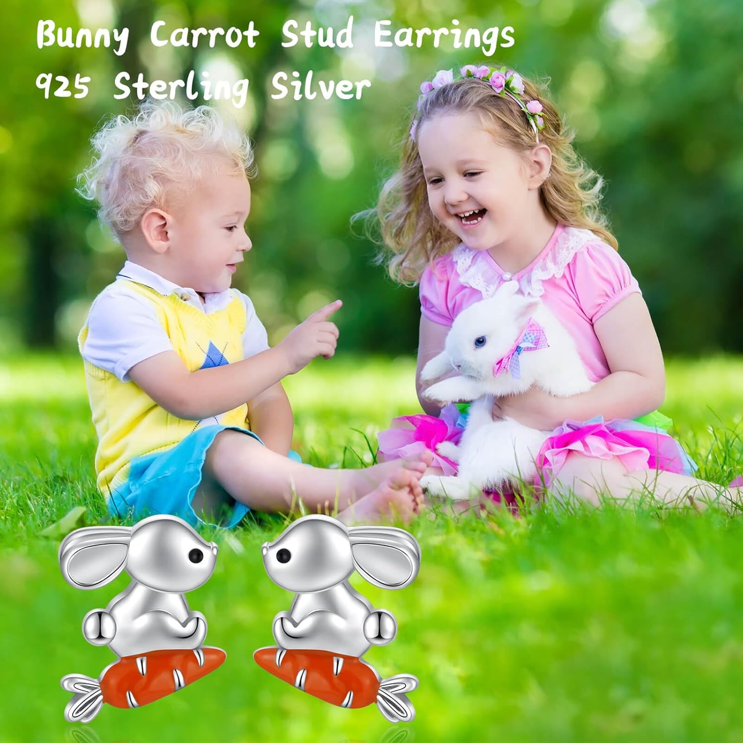 Hypoallergenic Animal Stud Earrings 925 Sterling Silver - Cute Animal Jewelry Gift for Young Ones - Image 2