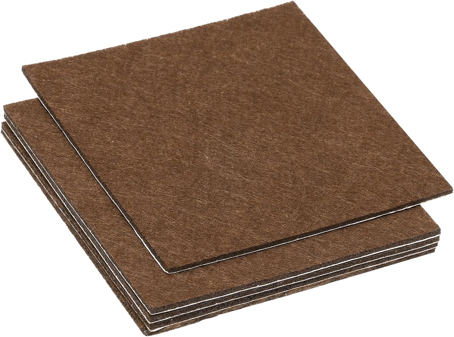 4x4 Inch Lamp Base Felt, 5Pack 2mm Thickness Square Felt Furniture Pad Soft Adhesive Non-Slip Anti-Scratch Backed Felt for Lamp Furniture DIY Craft, Coffee
