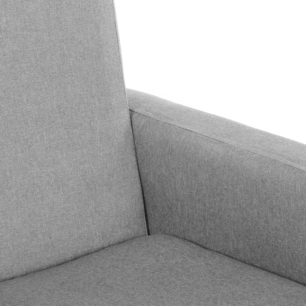 vidaXL Sedia a dondolo per interni ed esterni soggiorno camera da letto poltrona relax divano mobili in legno arredamento sedile tessuto grigio chiaro