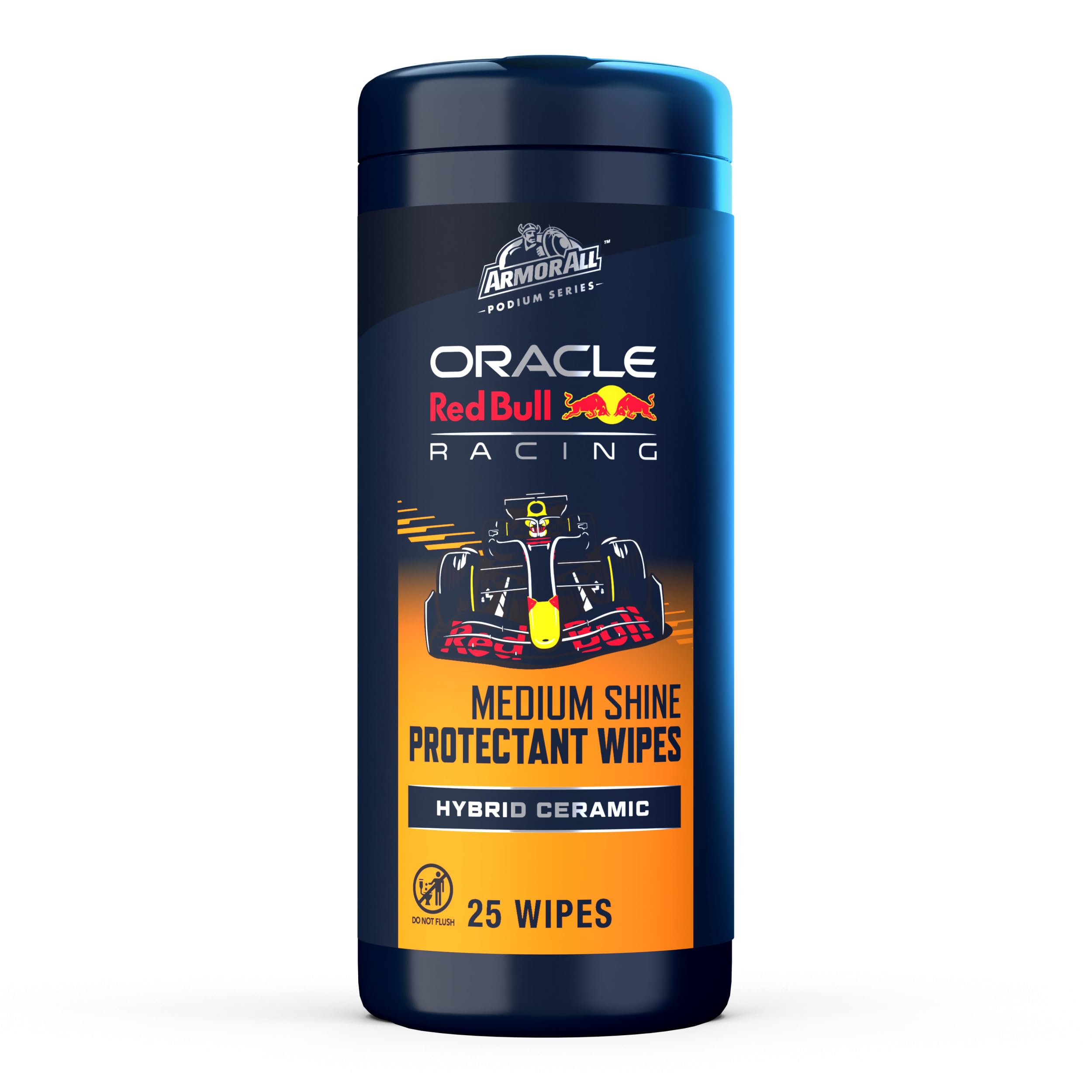 Armor All Podium Series Hybrid Ceramic Medium Shine Protectant Wipes, 25 Count, Interior Car Wipes Developed in Collaboration With Oracle Red Bull Racing