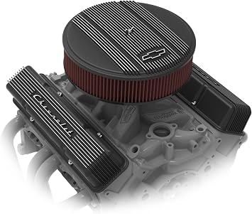 Holley Sbc Valve Cvrs,Finned,Chevy Script Blk