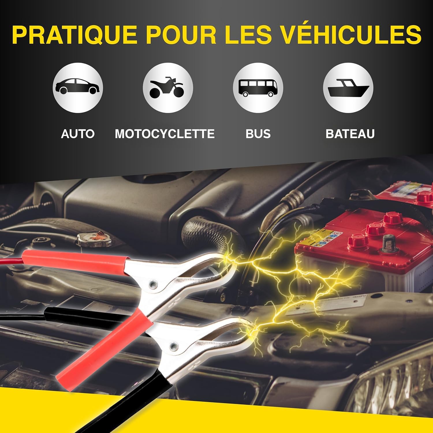 Chargeur Intelligent Dunlop 1A 12V - Chargeur Batterie Voiture & Moto, Gel & Standard, Charge Auto 5 Étapes, Sécurisé & Facile