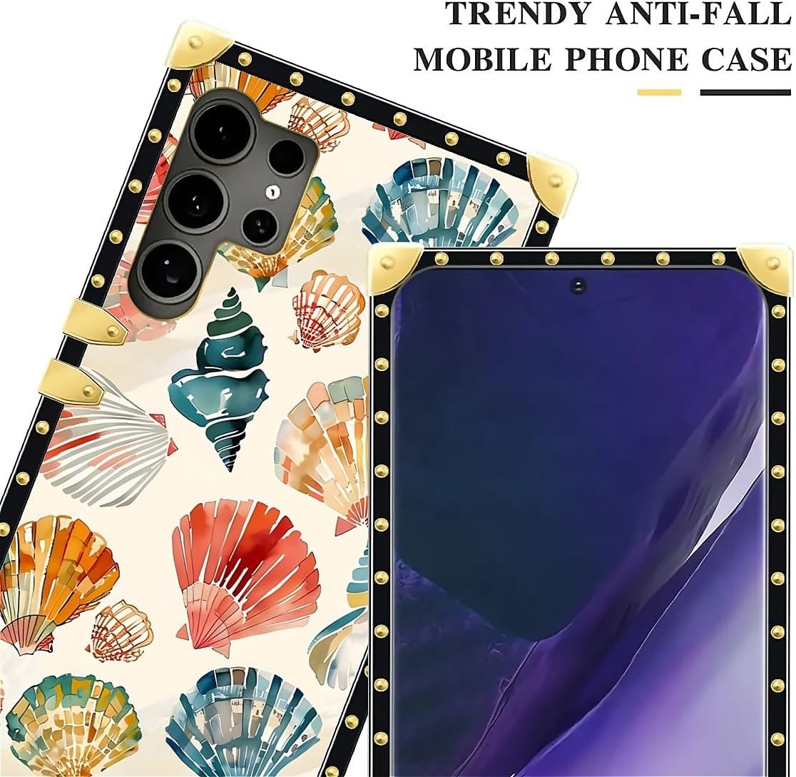 DAIZAG Compatible with Samsung Galaxy S25 Ultra Case,Painted Shell Golden Decoration Soft TPU Anti-Scratch Shockproof for Girl Protective Case for Samsung Galaxy S25 Ultra - Image 2