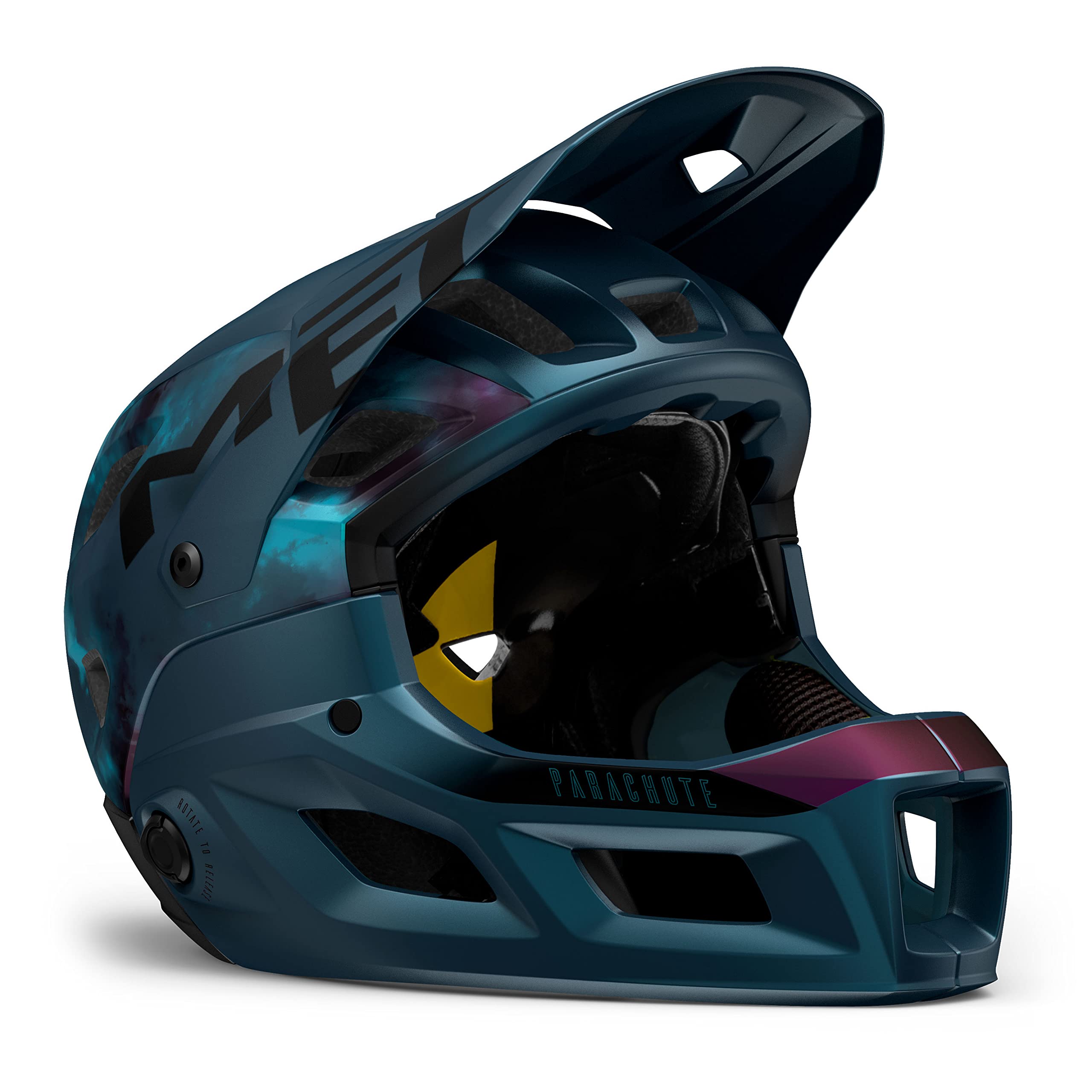fullface helm met Parachute MCR MIPS, Blue Indigo Model Year:1991 single product certified safety gives you Internal gear hub Nexus