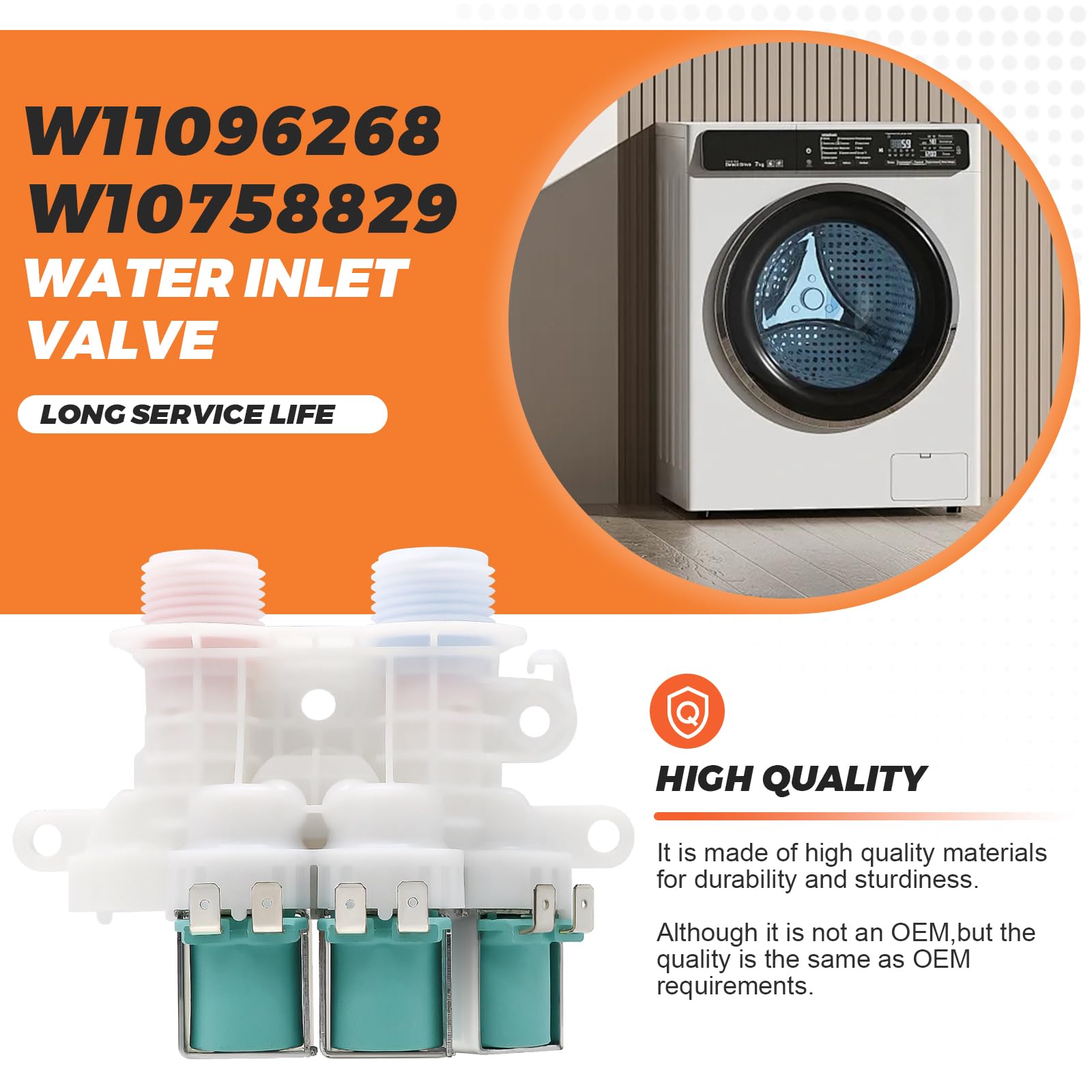 Amazon.com: W11096268 w10758829 Water Inlet Valve - w10853296  