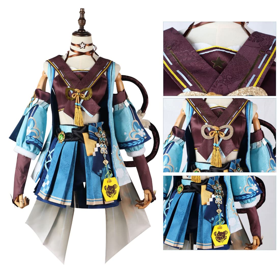 原神 綺良々 M きらら コスプレ 衣装　ウィッグ付き 稲妻 Amazon.co.jp: 綺良々 コスプレセット 原神 げんしん Genshin 稲妻 綺