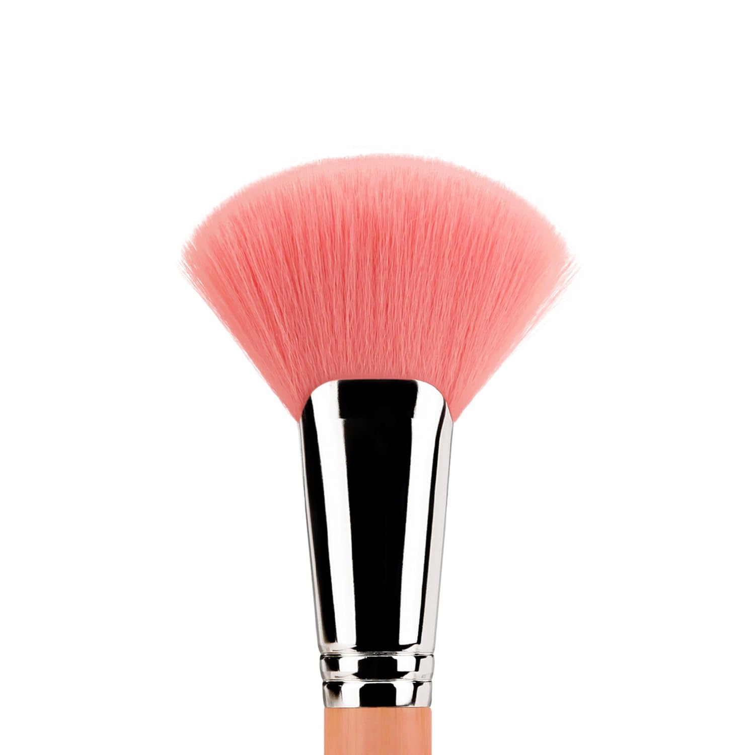 Bdellium Tools Professional Makeup Brush - Pink Bambu Series 991 Face Fan - With Soft Synthetic Fibers, For Defining the Cheekbones (Pink, 1pc)