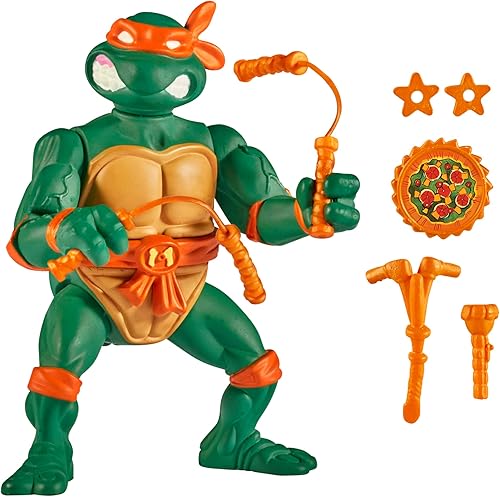 Vista 3 de Teenage Mutant Ninja Turtles: Playmates Toys - Figura básica clásica de 4 pulgadas con carcasa de almacenamiento