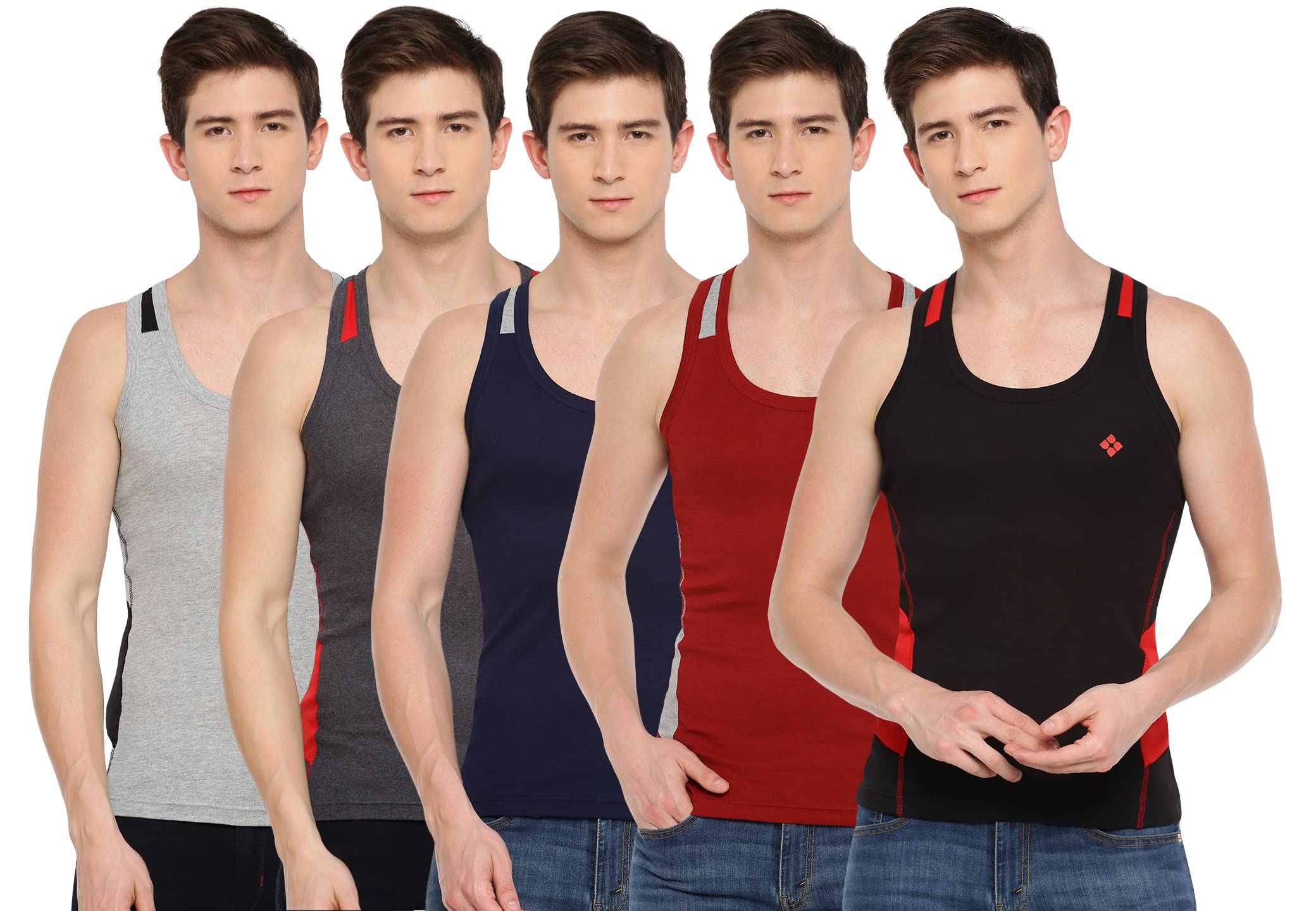 Men's Solid Regular Fit Gym Vest