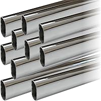 Vista 11 de Tapa ovalada para barra de armario 0.591 in x 1.181 in Cromo pulido Paquete de 2