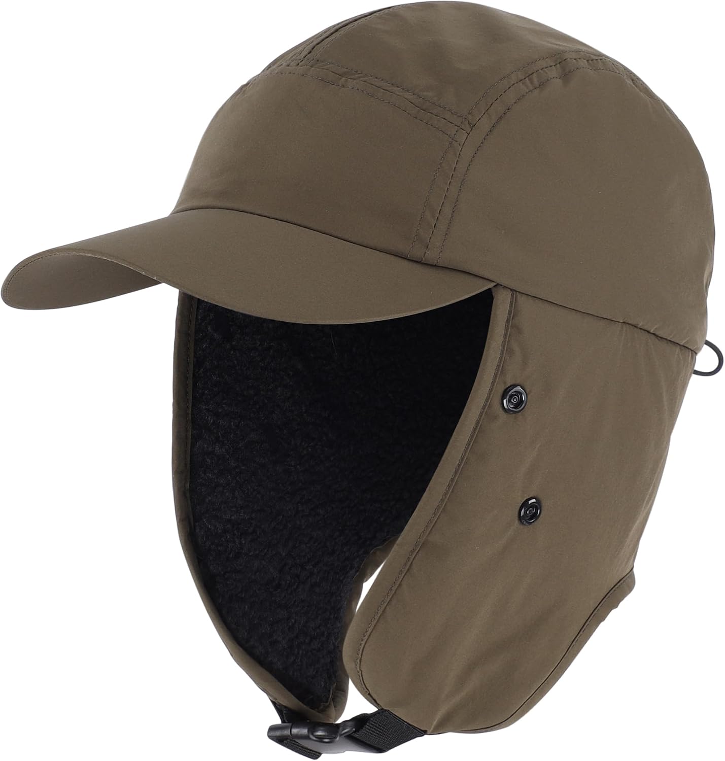 Home Prefer UPF50+ Waterproof Mens Earflaps Winter Hat Fleece Lined Trooper Trapper Hat for Hunting Fishing Hiking