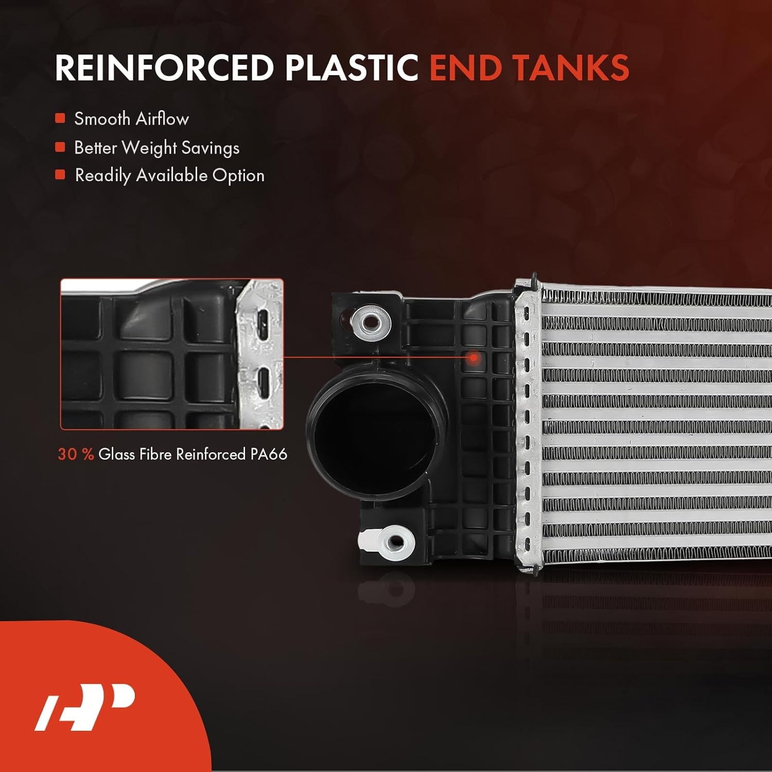 A-Premium Turbocharger Intercooler Compatible with Ford Fusion & Lincoln MKZ, 2017 2018 2019 2020, 2.0L, Charge Air Cooler