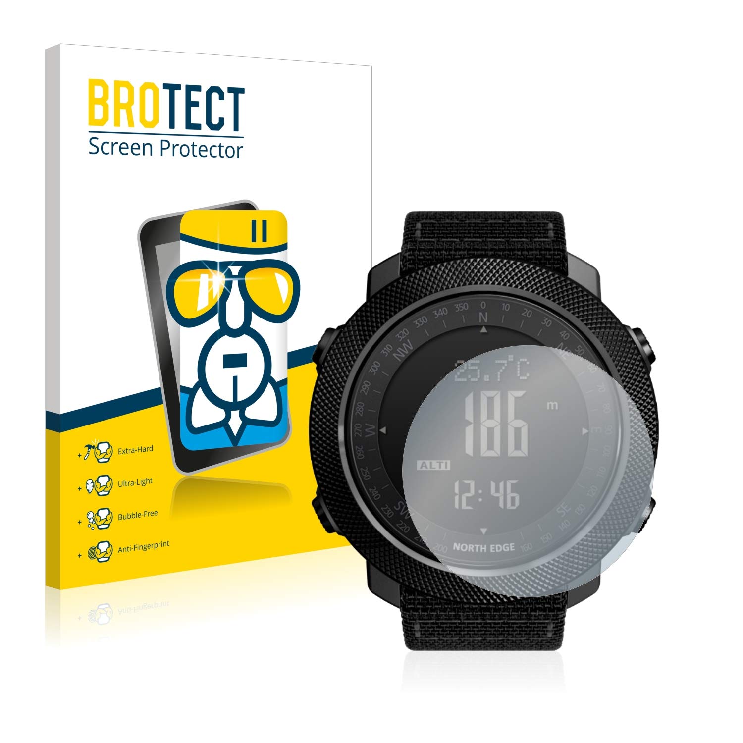 Brotect AirGlass Pellicola In Vetro Ibrido Per Umidigi A9 Pro – Durezza 9H, Antimpronta, Made In Germany - 2