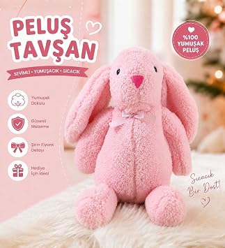 Sleeping Friend Long Ear Bunny Plush Rabbit 65cm Pink