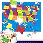 Imagimake Mapology United States Flash Card Puzzle with Flags, Country- Capitals | Educational Toys for Kids Ages 5-8 | Learn Geography Puzzles for kids Ages 8-10 | Christmas Gift for Boys & Girls