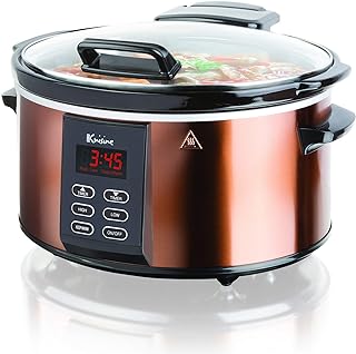Euro Cuisine SCX6 Programmable Slow Cooker 6 Quart - Best Digital Slow Cooker for Large Family Meals
