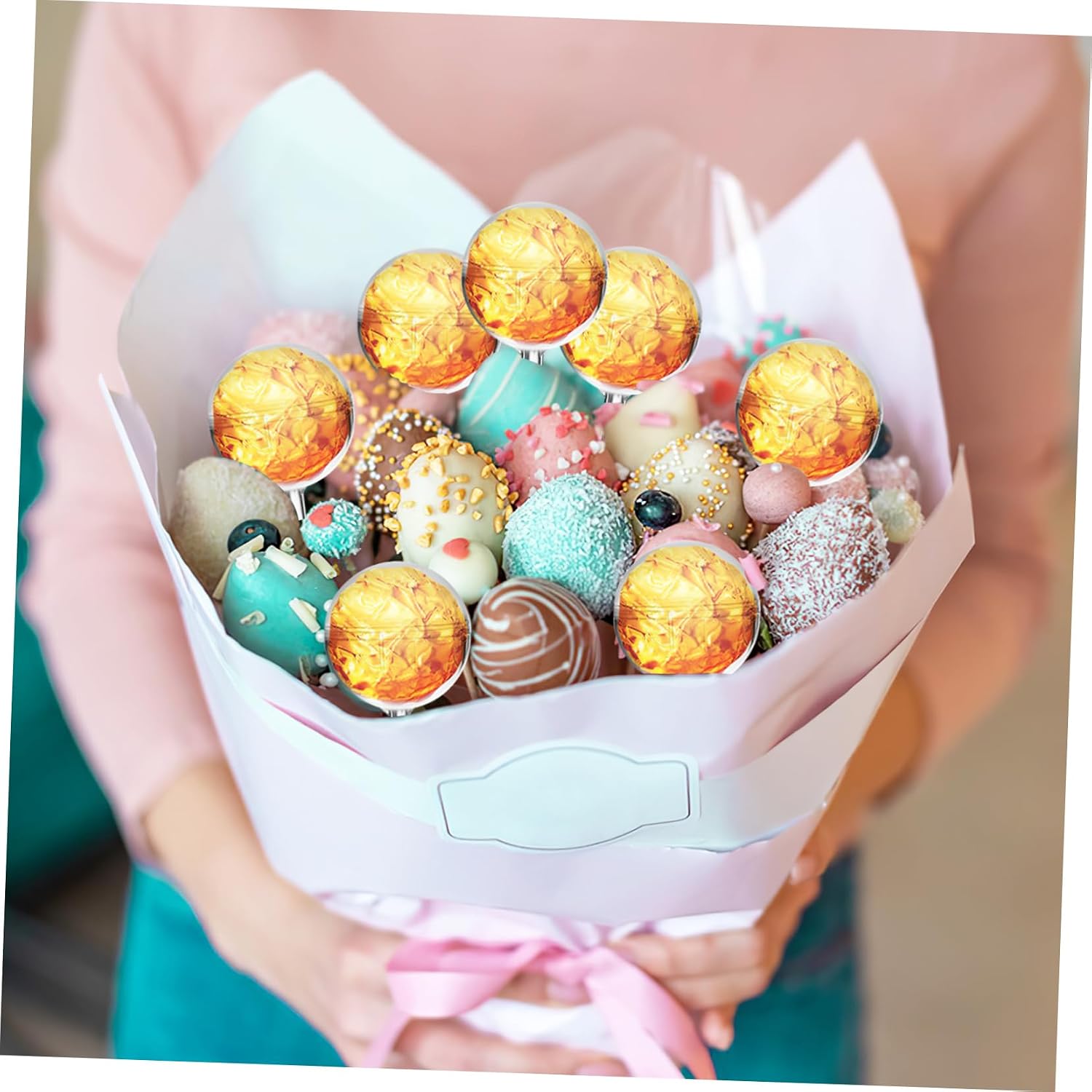 Zerodeko 80pcs Bouquet Holders for Chocolate Making Wedding Party Display Accessories