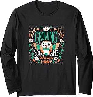 Pokémon - Rowlet Growing Your Wings Takes Time Long Sleeve T-Shirt