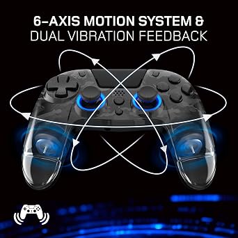 Gioteck VX4+ Wireless Controller for PlayStation 4 (PS4) - Dark Camo - Customisable RGB Lighting and Programmable Back Buttons - Bluetooth Compatible