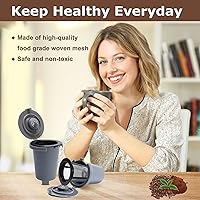 Vista 6 de KEEPOW 4 vasos de filtro reutilizables para cafetera Cuisinart, filtros de café reutilizables para cafetera de una sola porción