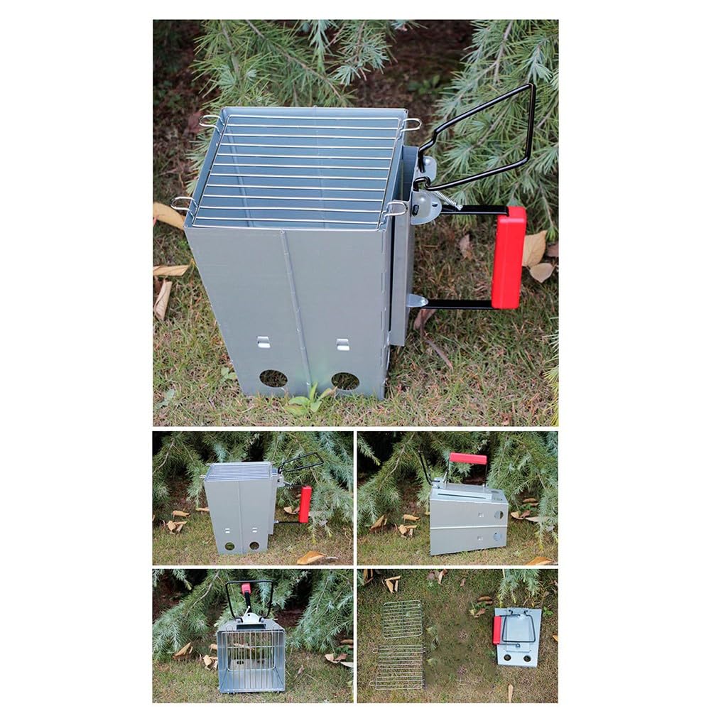 Chal Chimney Sr żaroodporne narzędzie do grillowania 27,5 x 27,5 x 21,5 cm przenośne składane ognisko idealne na imprezy i grillowanie